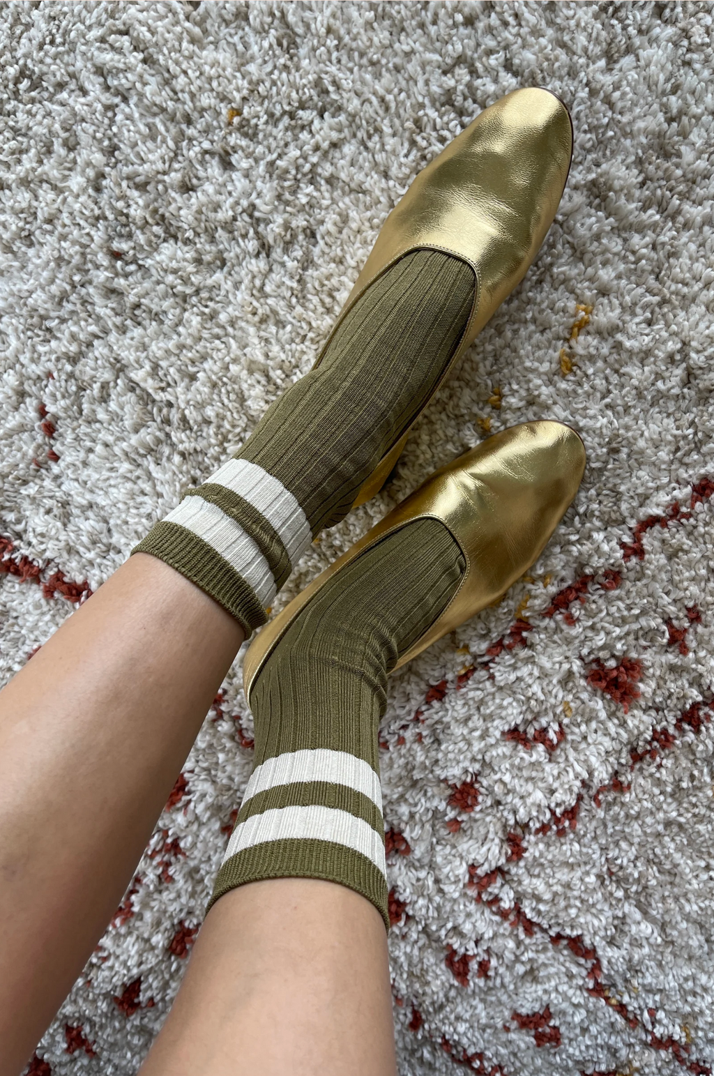 Her Varsity Socks Fern