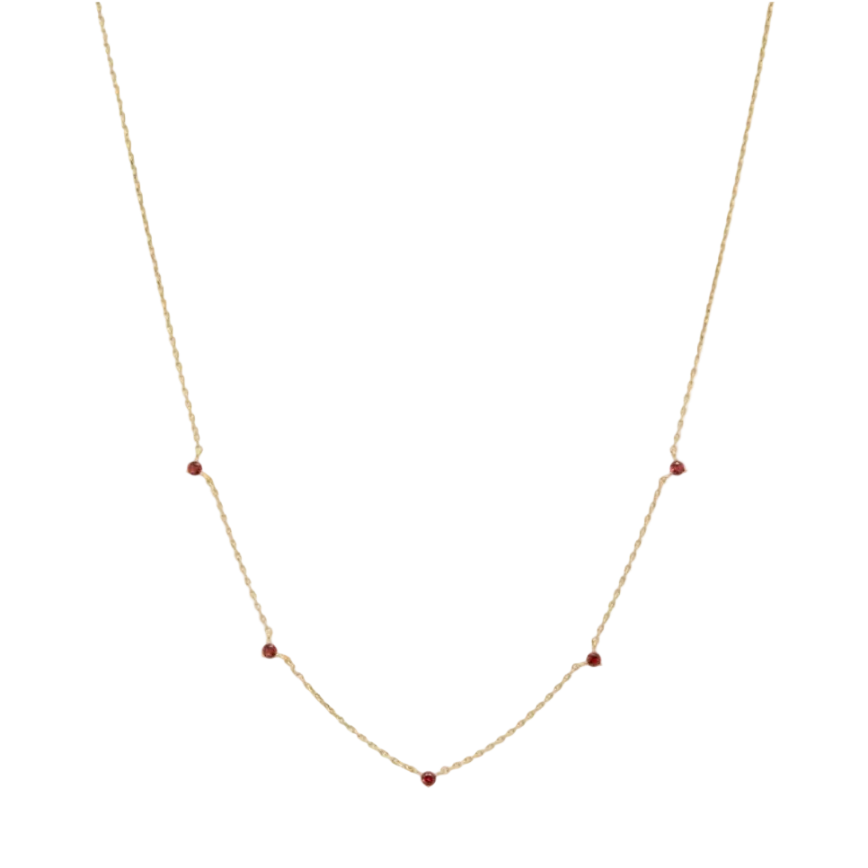 Roma Colored Stones Ketting Red