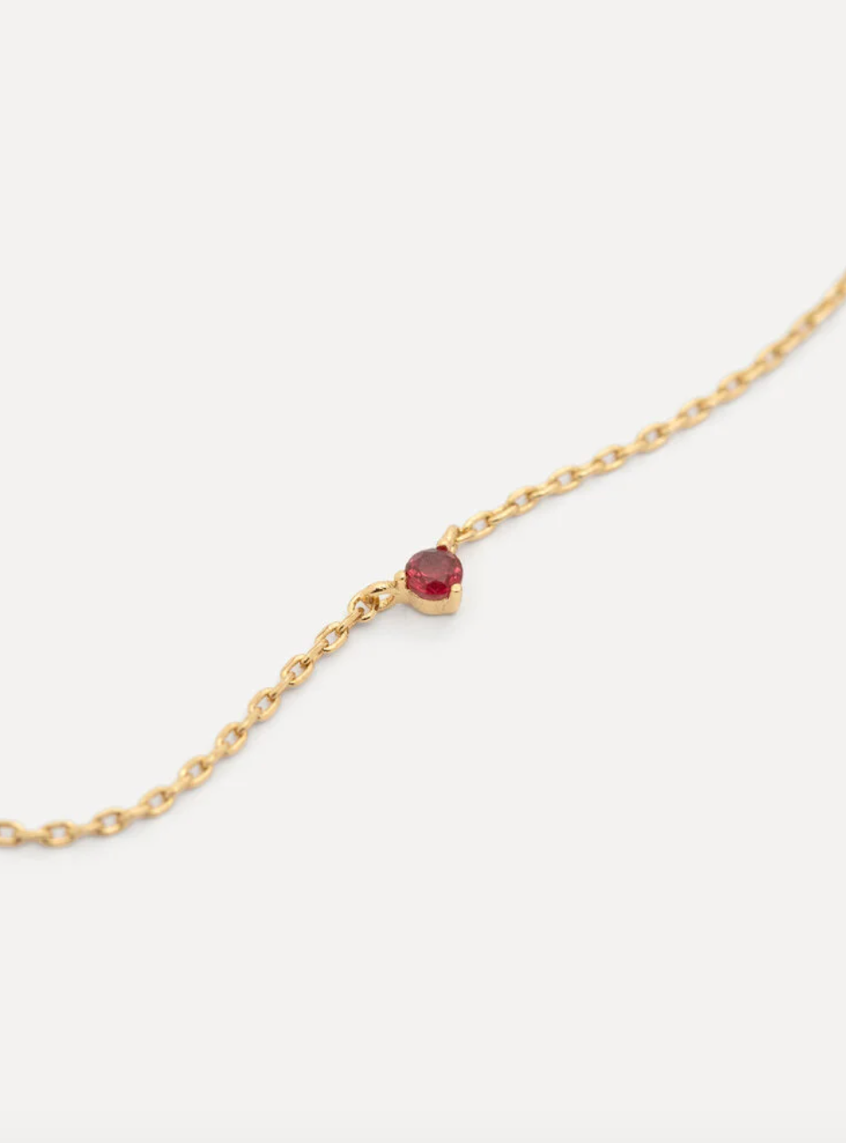 Roma Colored Stones Ketting Red