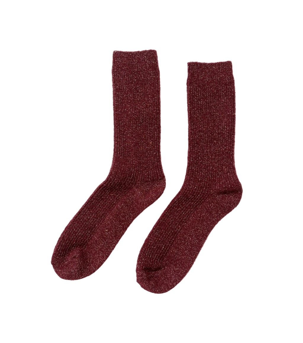 Winter Sparkle Socks Wine