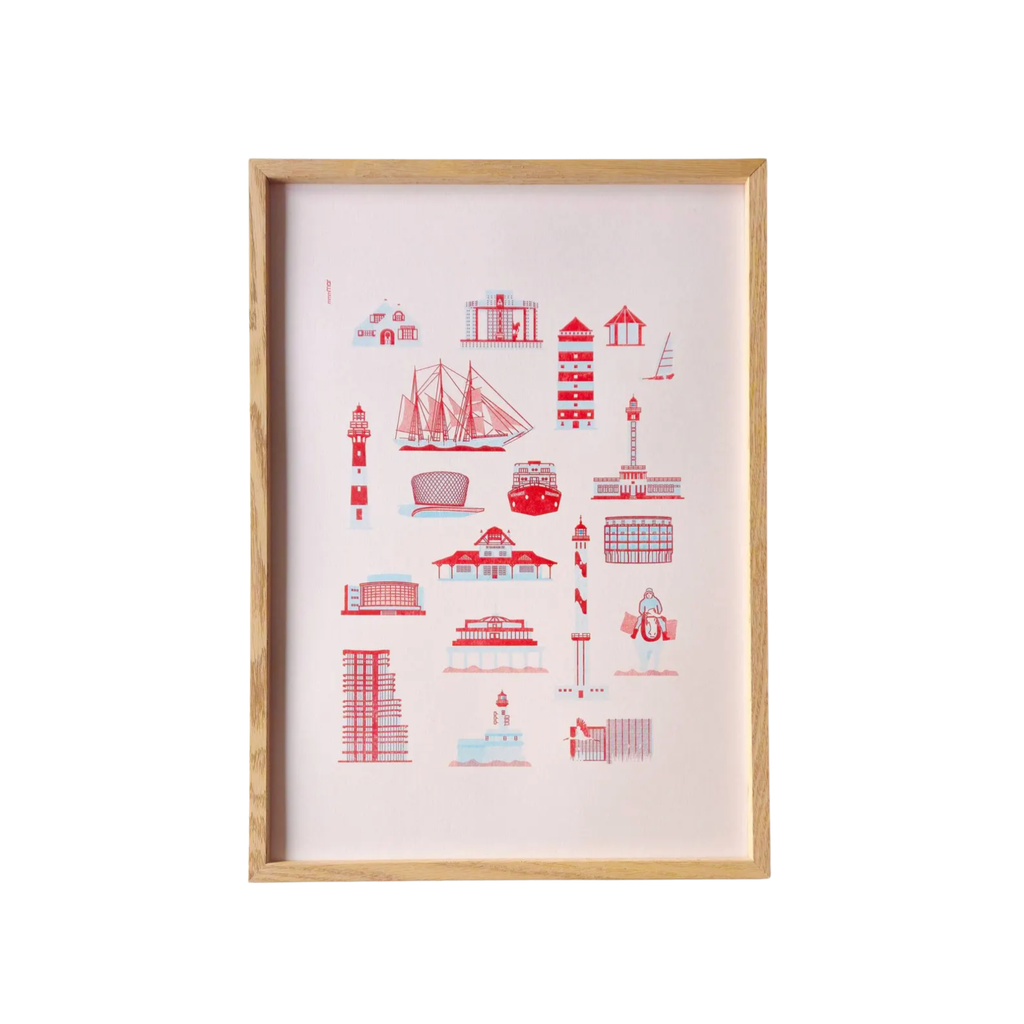 Iconen Belgische Kust Poster