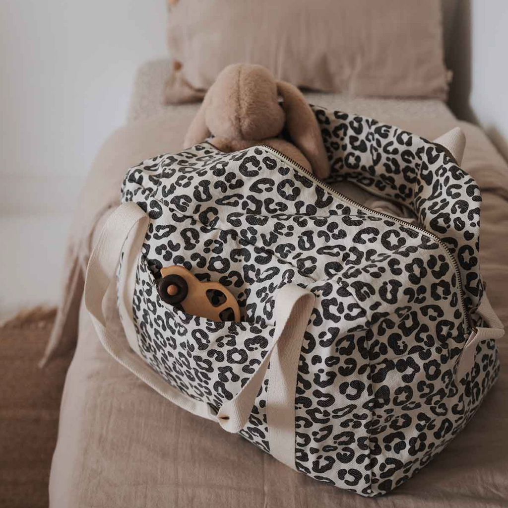 Raphael Weekend Bag Greige Leopard