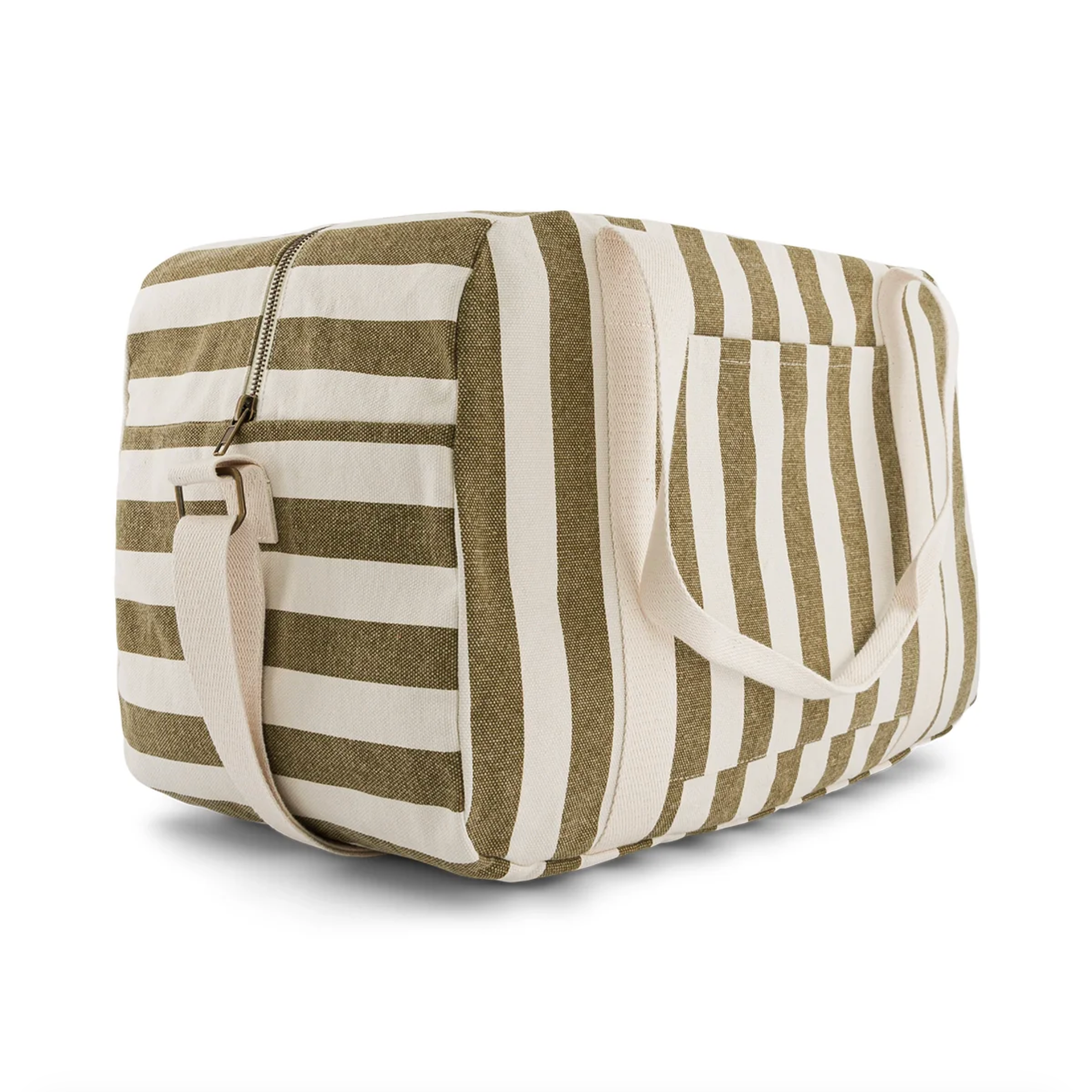 Raphael Weekend Bag Stripes Olive/Greige