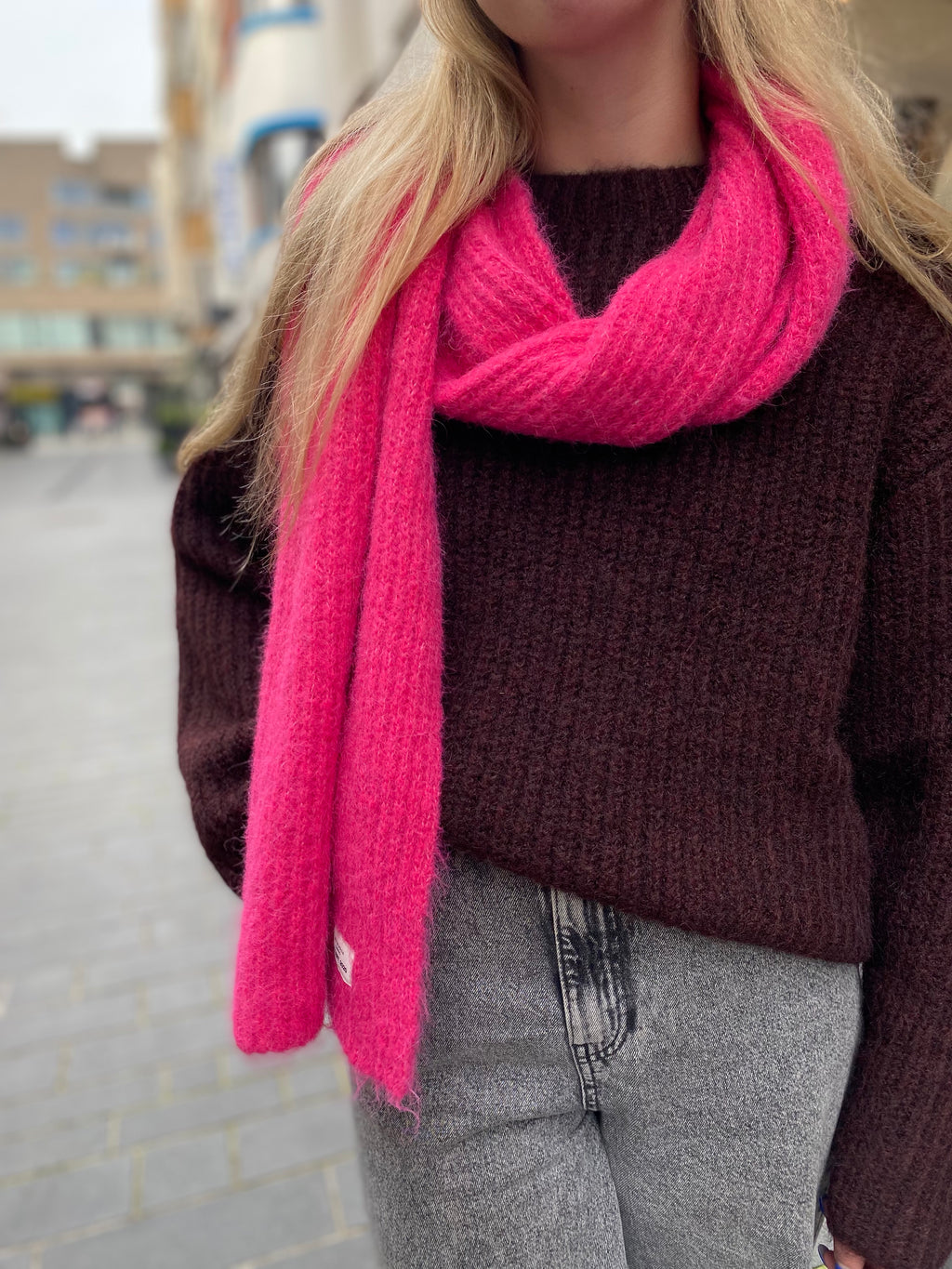 Muts en Sjaal Set Fuchsia