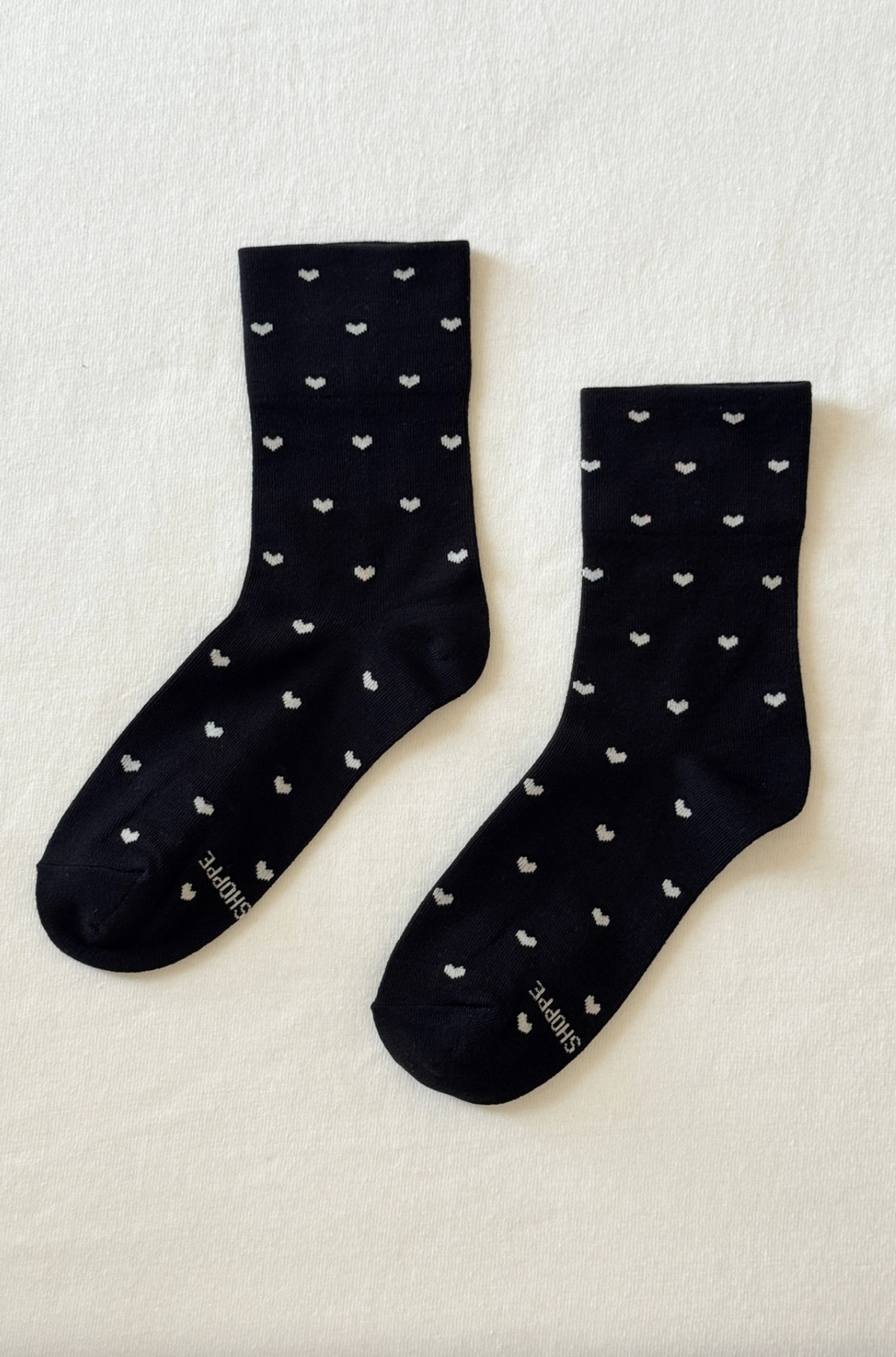 Sneaker Socks Hearts Black