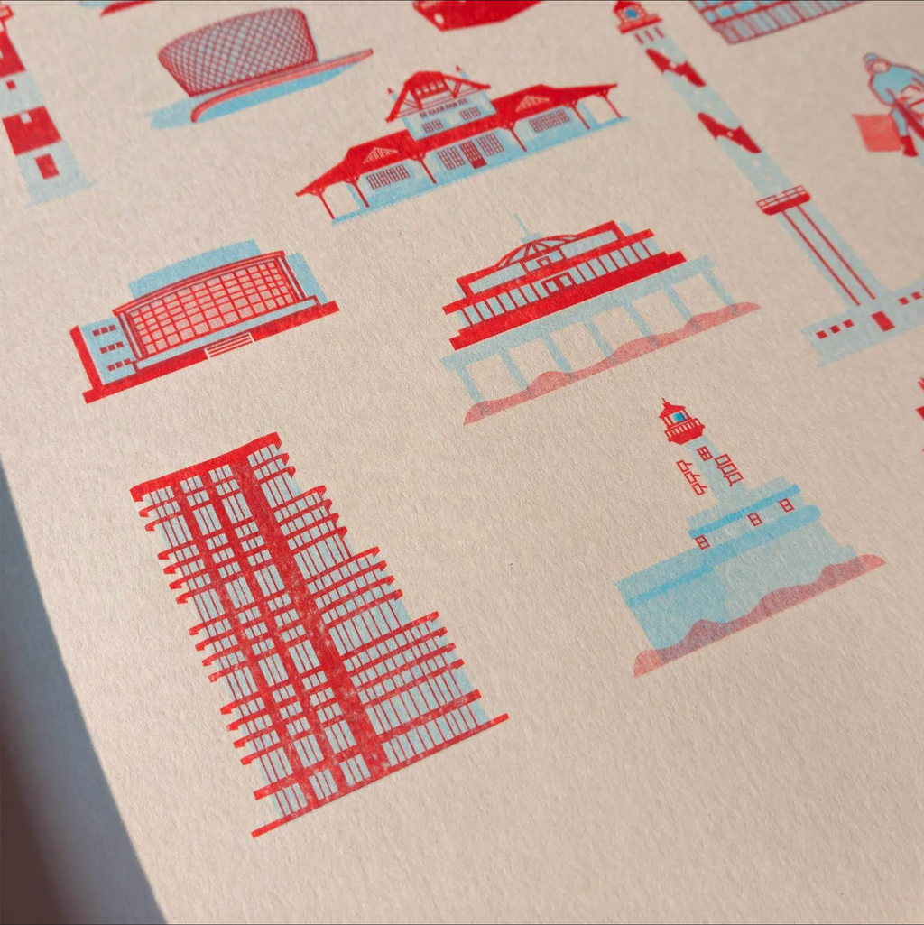 Iconen Belgische Kust Poster