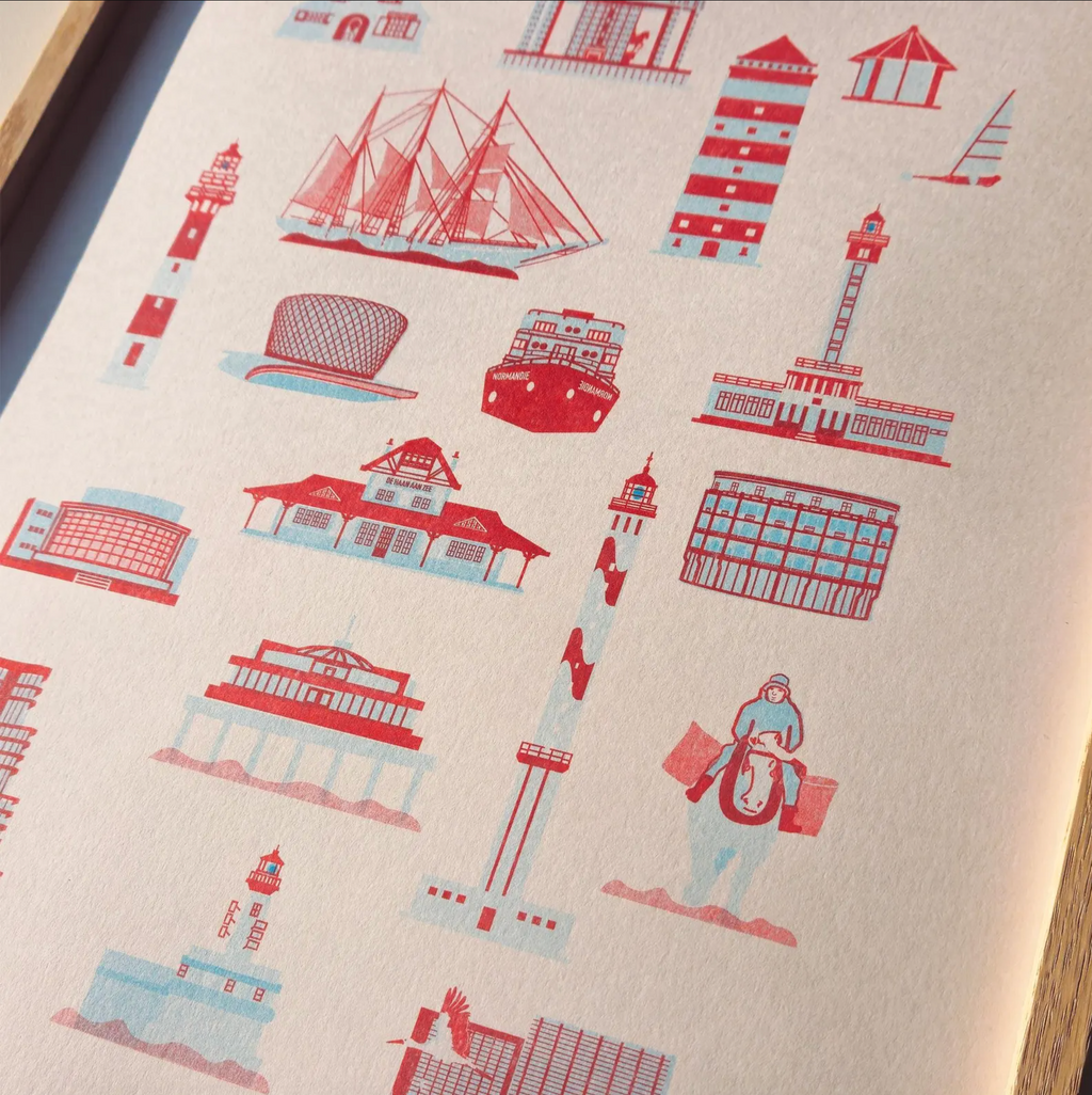 Iconen Belgische Kust Poster