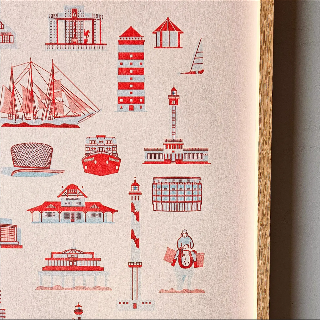 Iconen Belgische Kust Poster