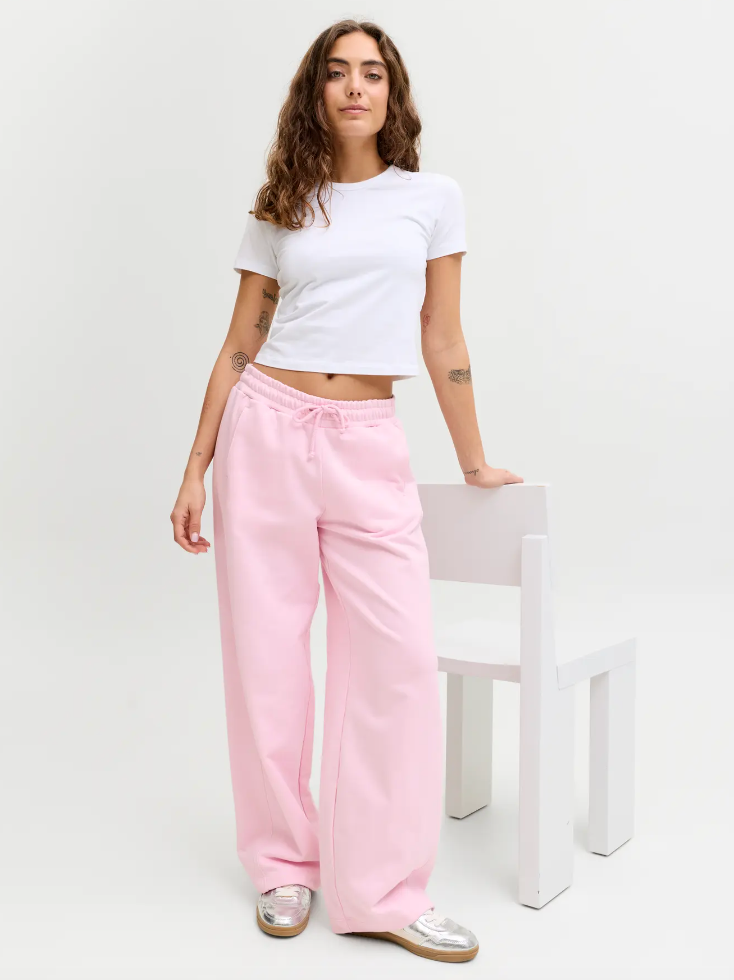Cora Barrel Sweat Pants Pink Lady