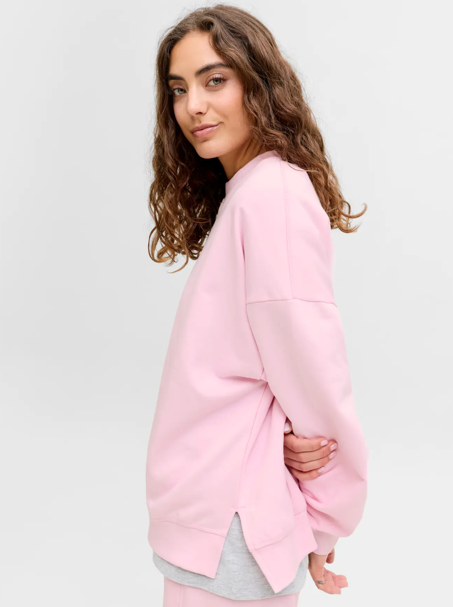 Cora Oversized Sweater Pink Lady