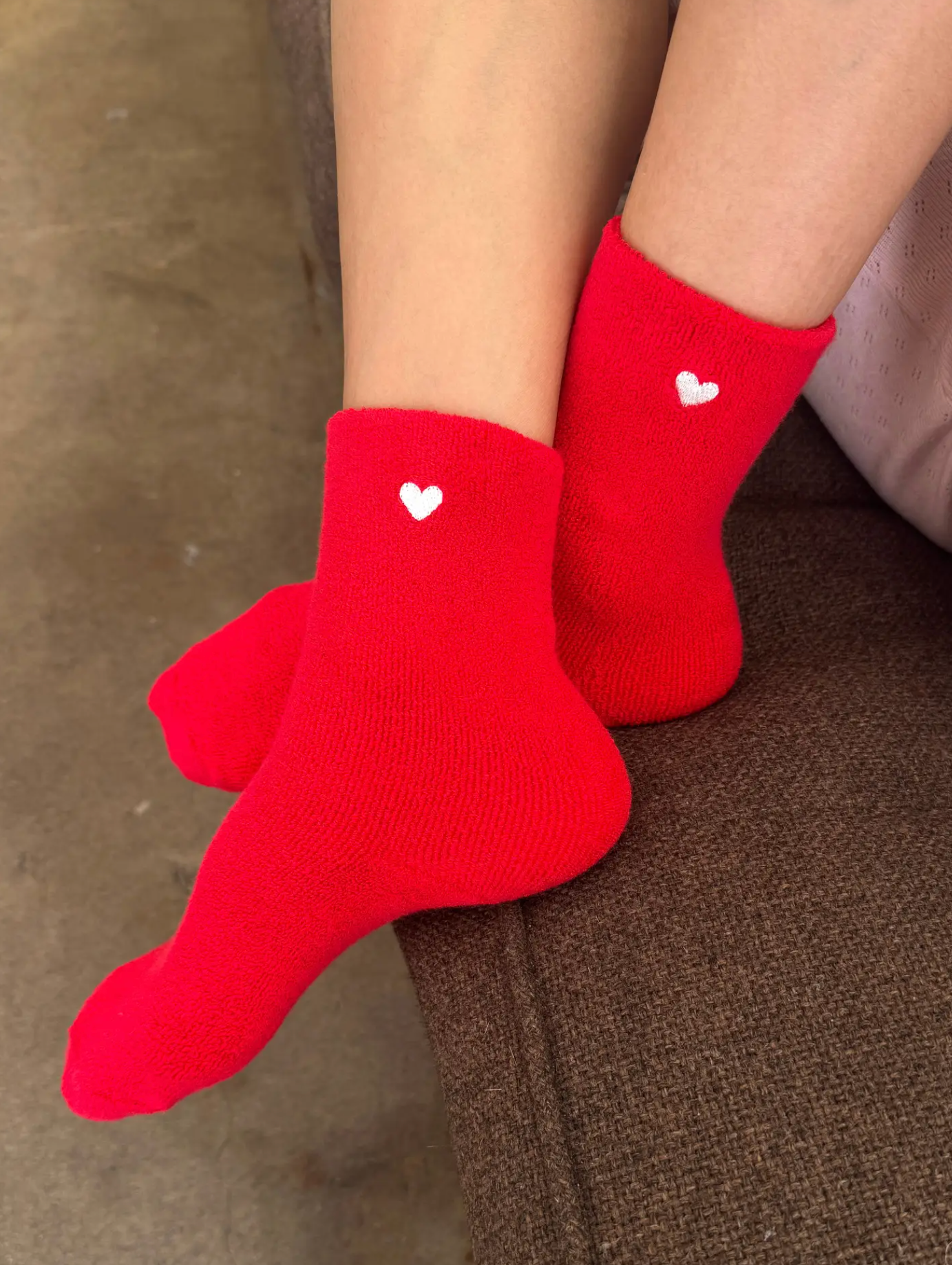 Cloud Socks Red Heart