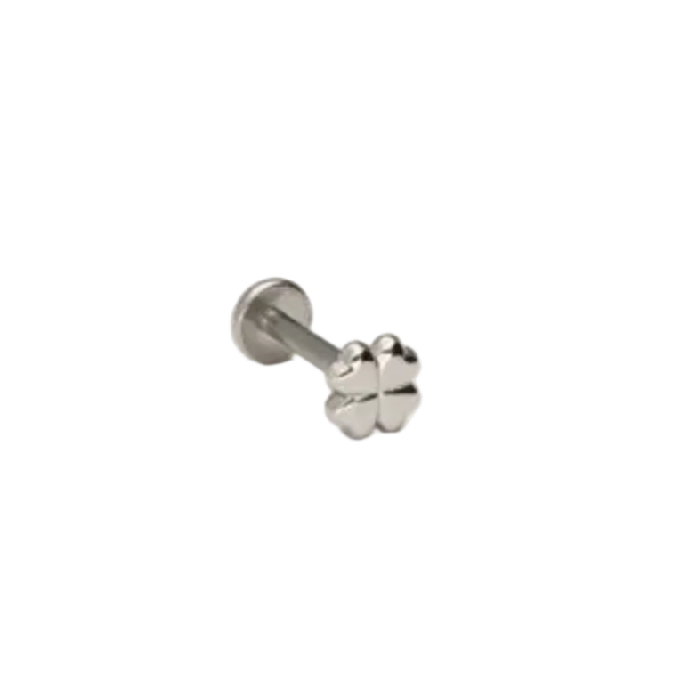 Clover Stud Piercing Zilver