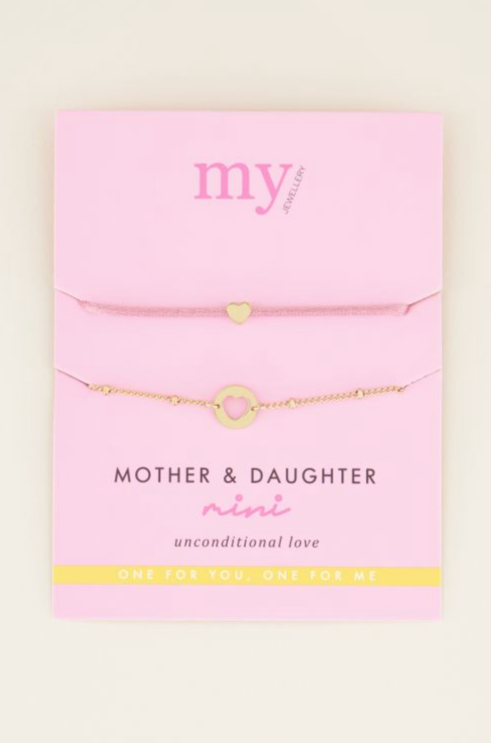 Mama Dochter Armband Roze Goud