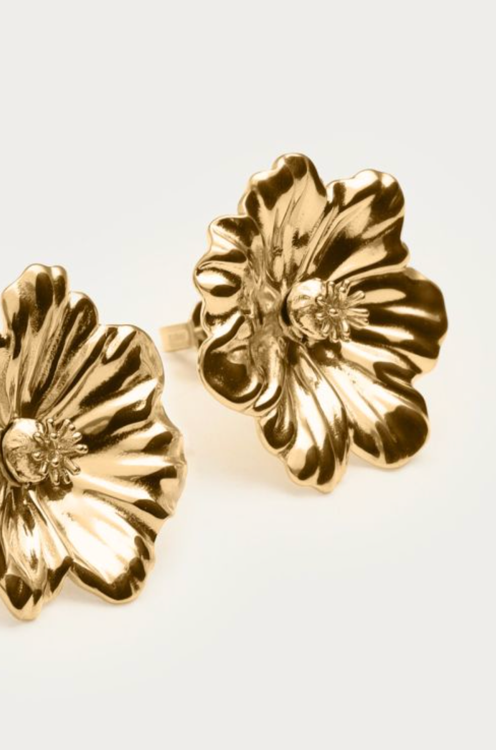 Island Flower Oorringen Goud