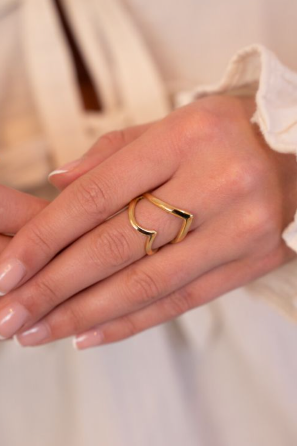 Open Heart Ring Goud