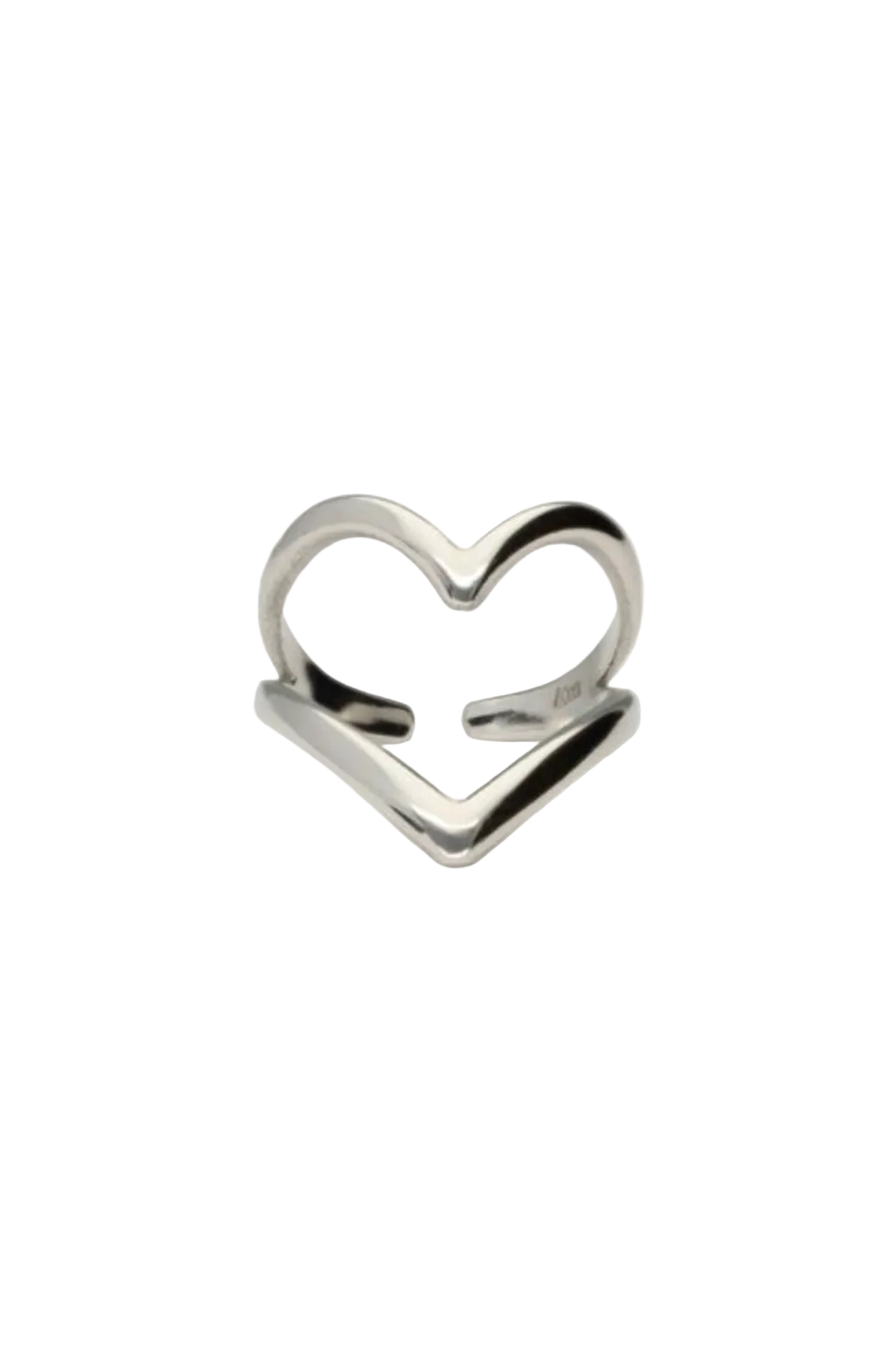 Open Heart Ring Zilver