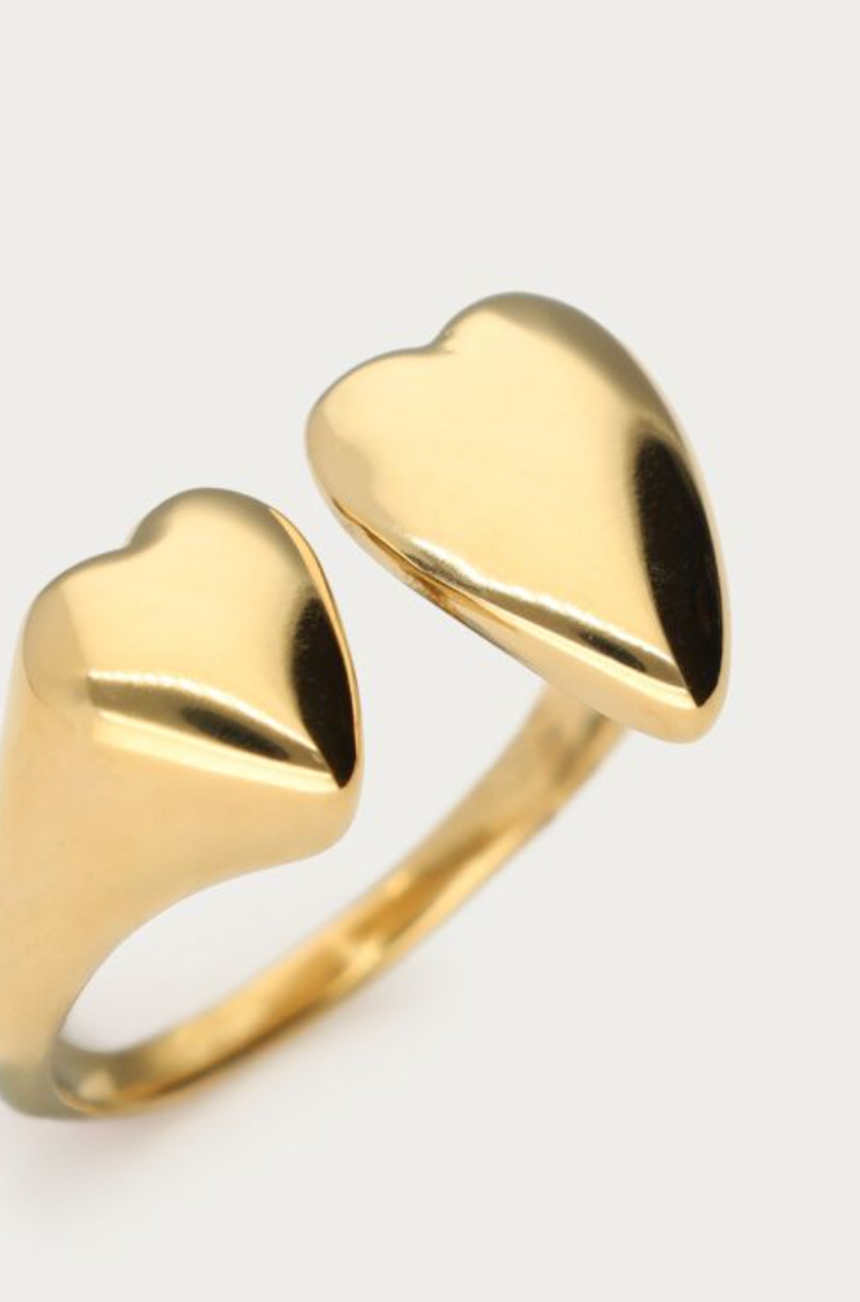 2 Hearts Ring Goud