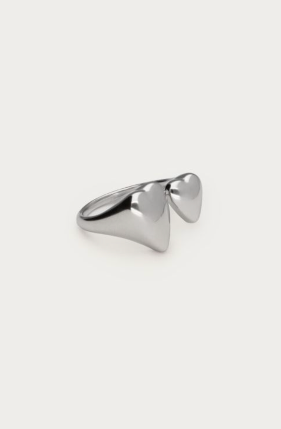 2 Hearts Ring Zilver