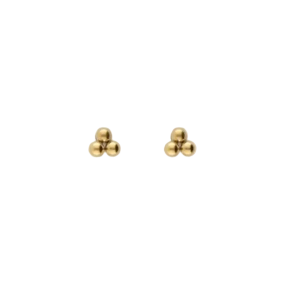 Triple Dot Studs Goud Set