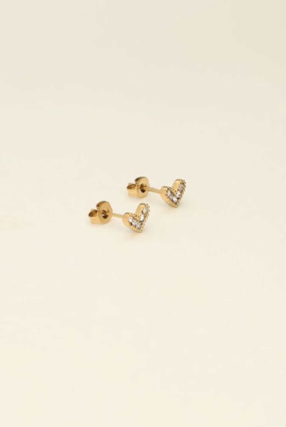 Heart Studs Goud Set