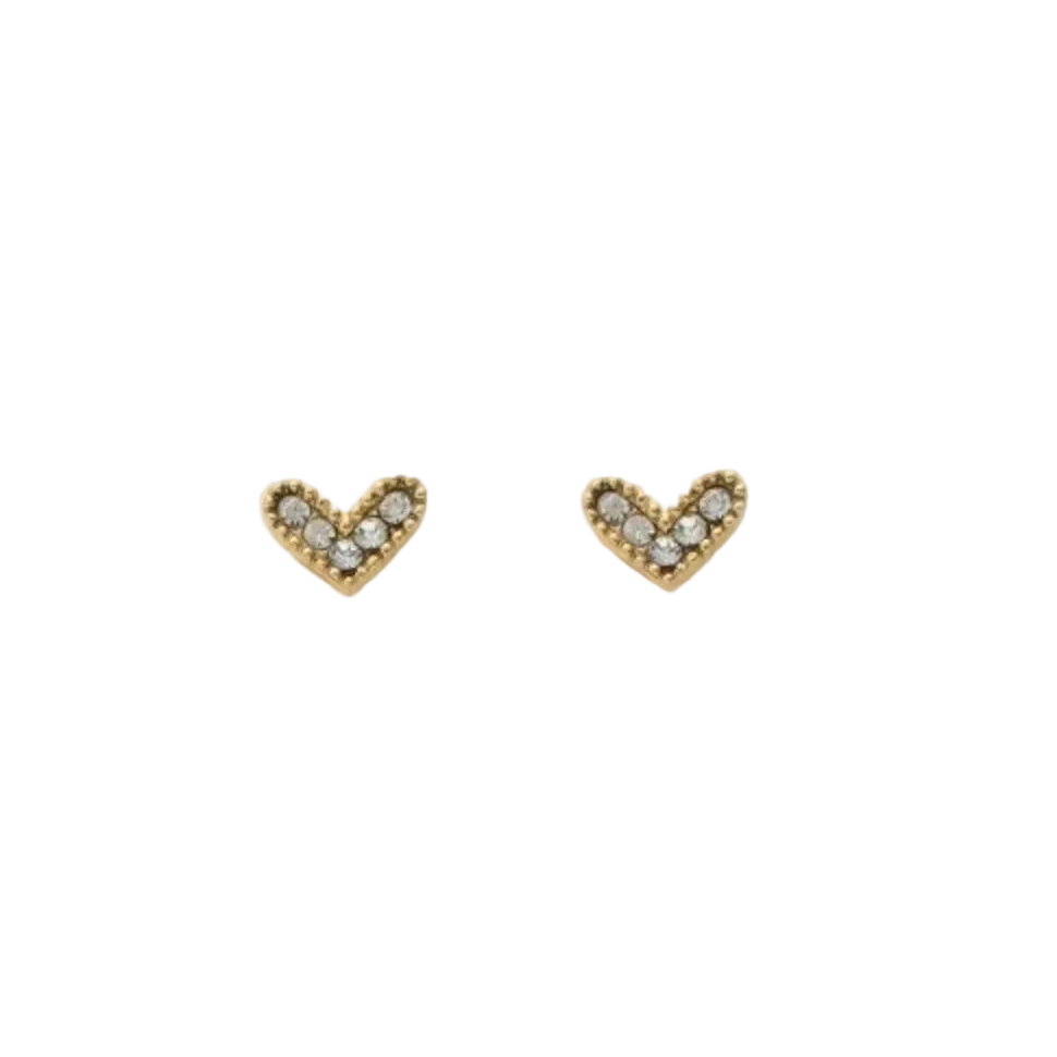 Heart Studs Goud Set