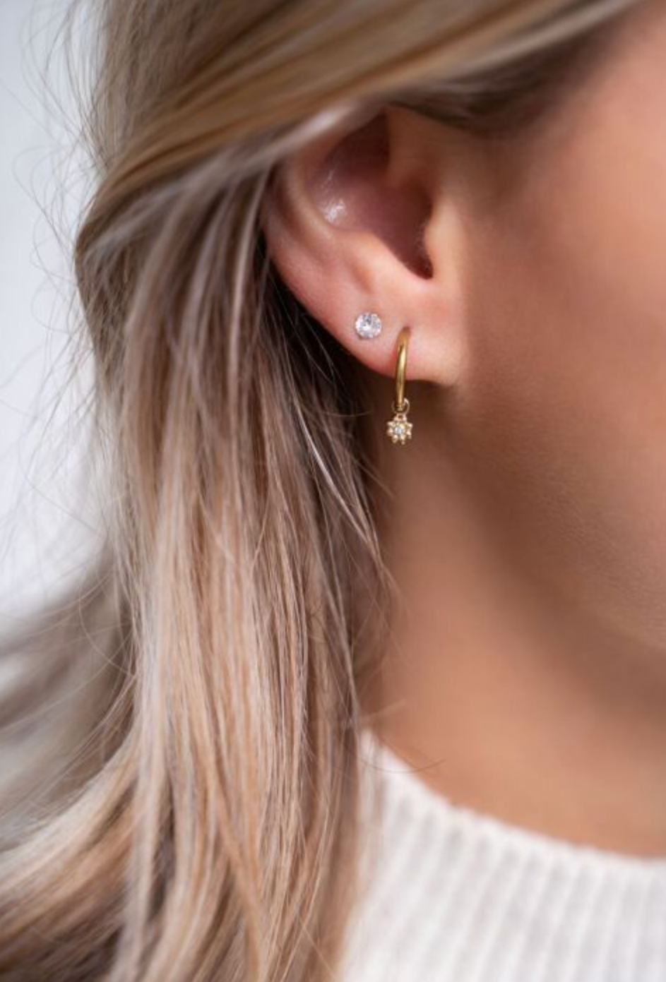 Stone Studs Goud Set