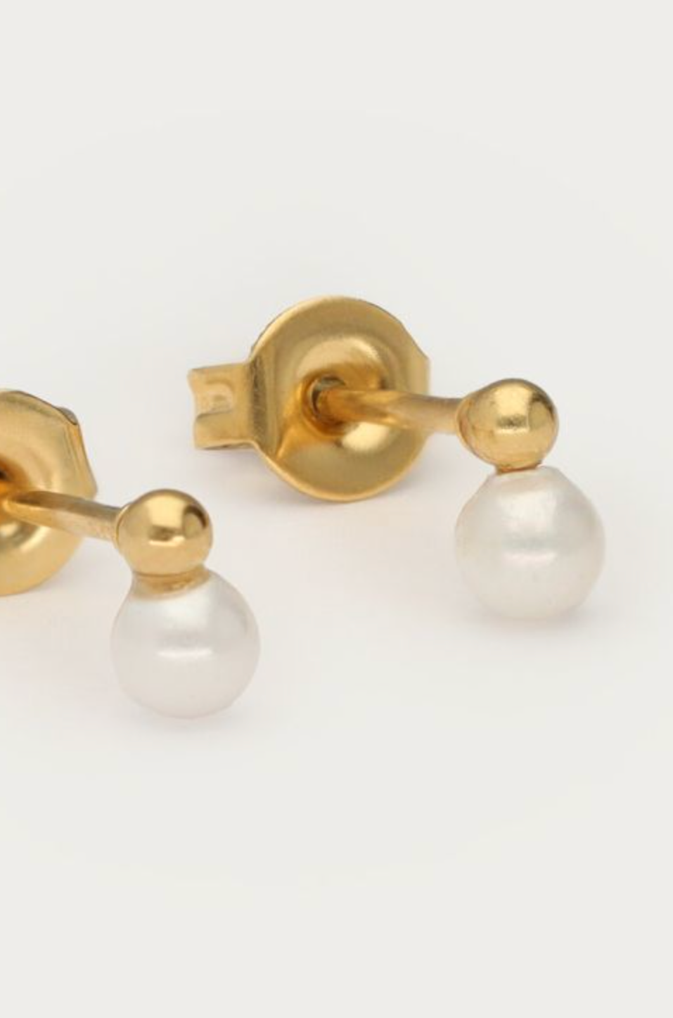 Parel Studs Goud Set