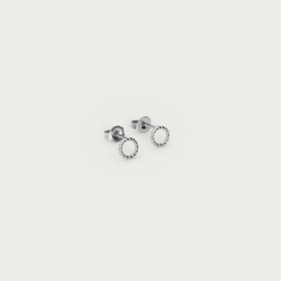 Round Studs Zilver Set