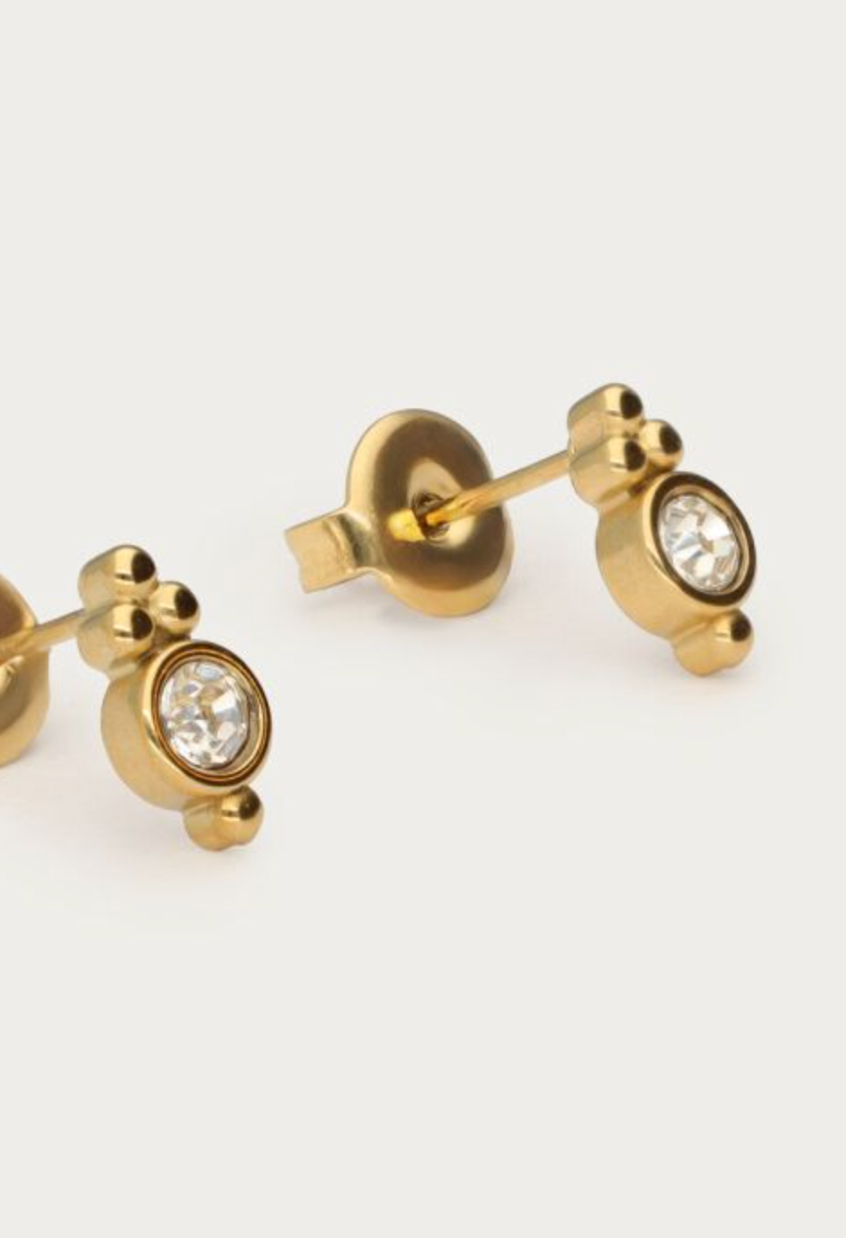 Vintage Stone Studs Goud Set