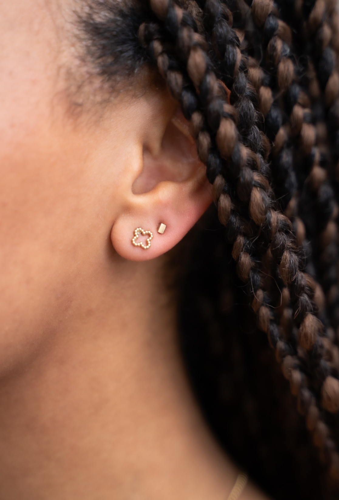 Clover Studs Goud Set