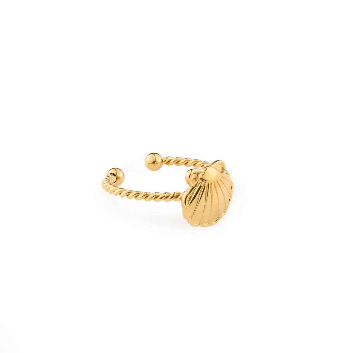 Penny Seashell Ring Goud