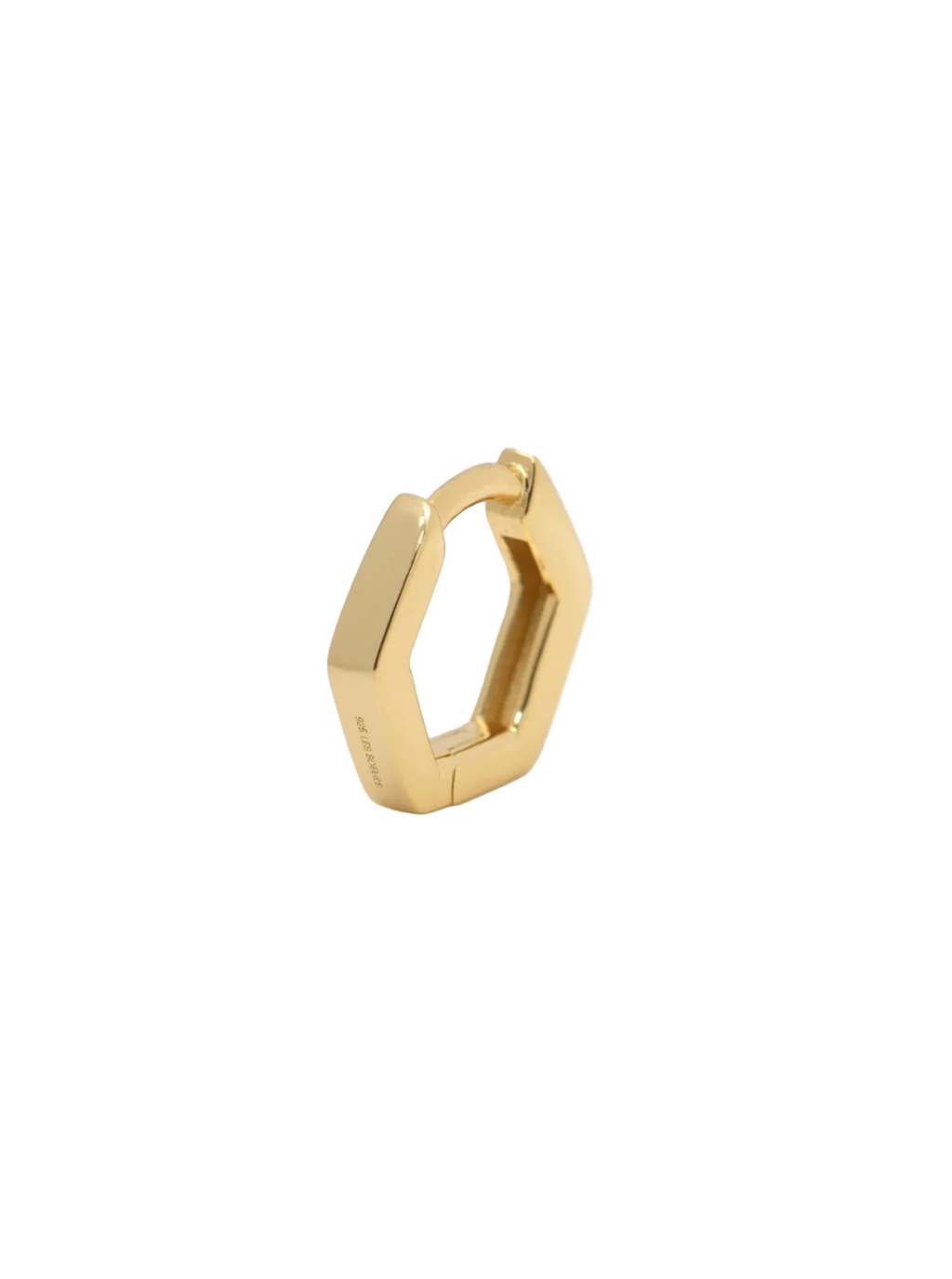 Jeanne Hexagon Oorbel Goud