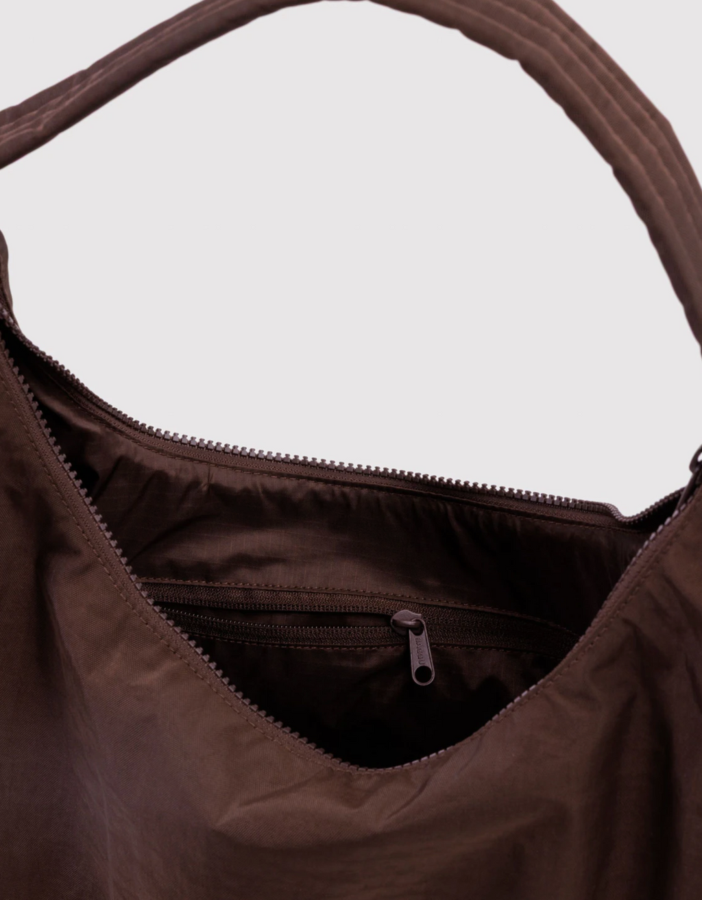Nylon Shoulder Bag Coffee