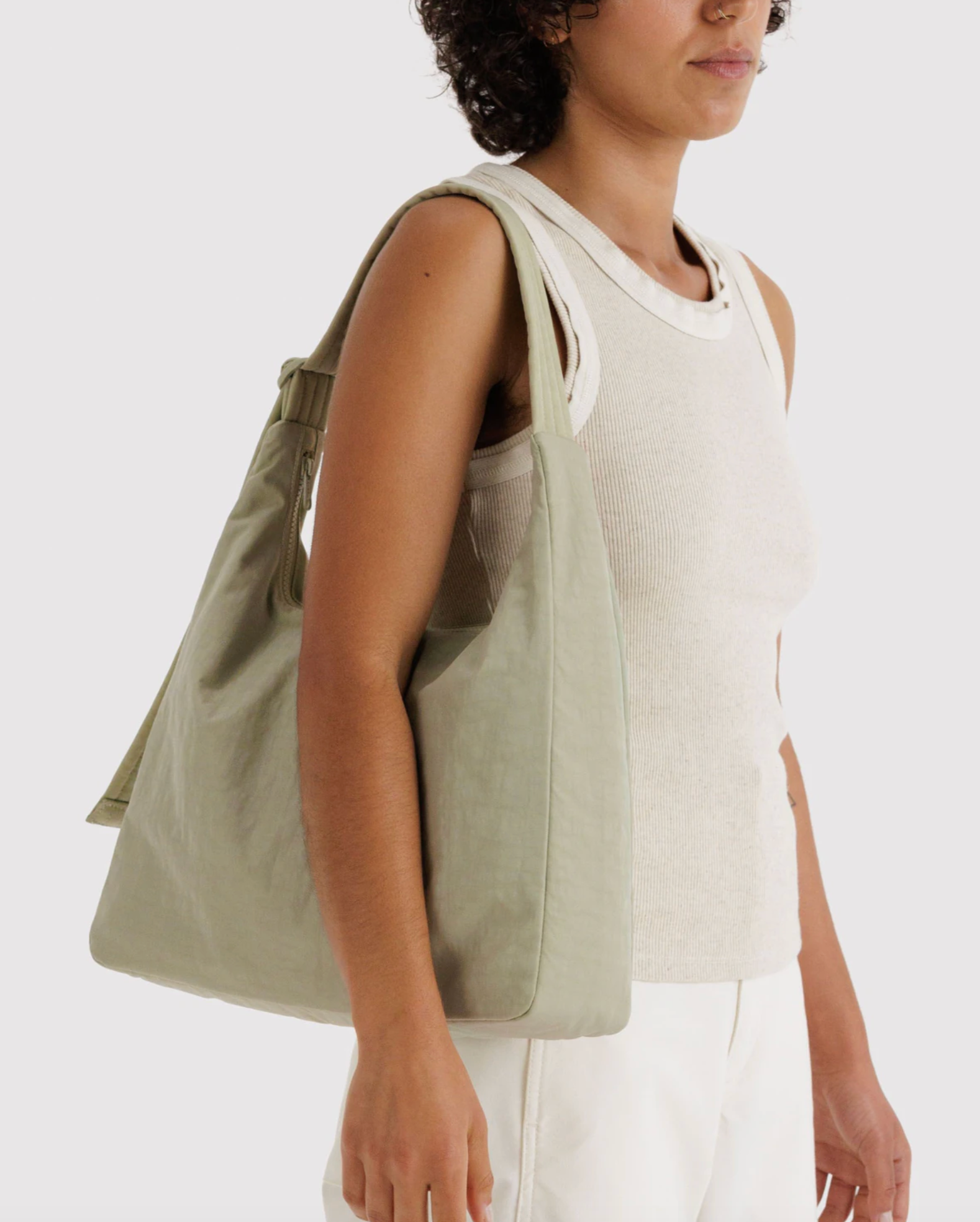 Nylon Shoulder Bag Celadon