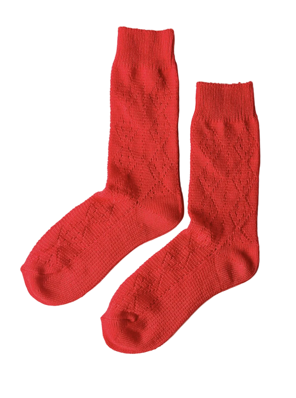 Model Eyelet Socks Poppy Red