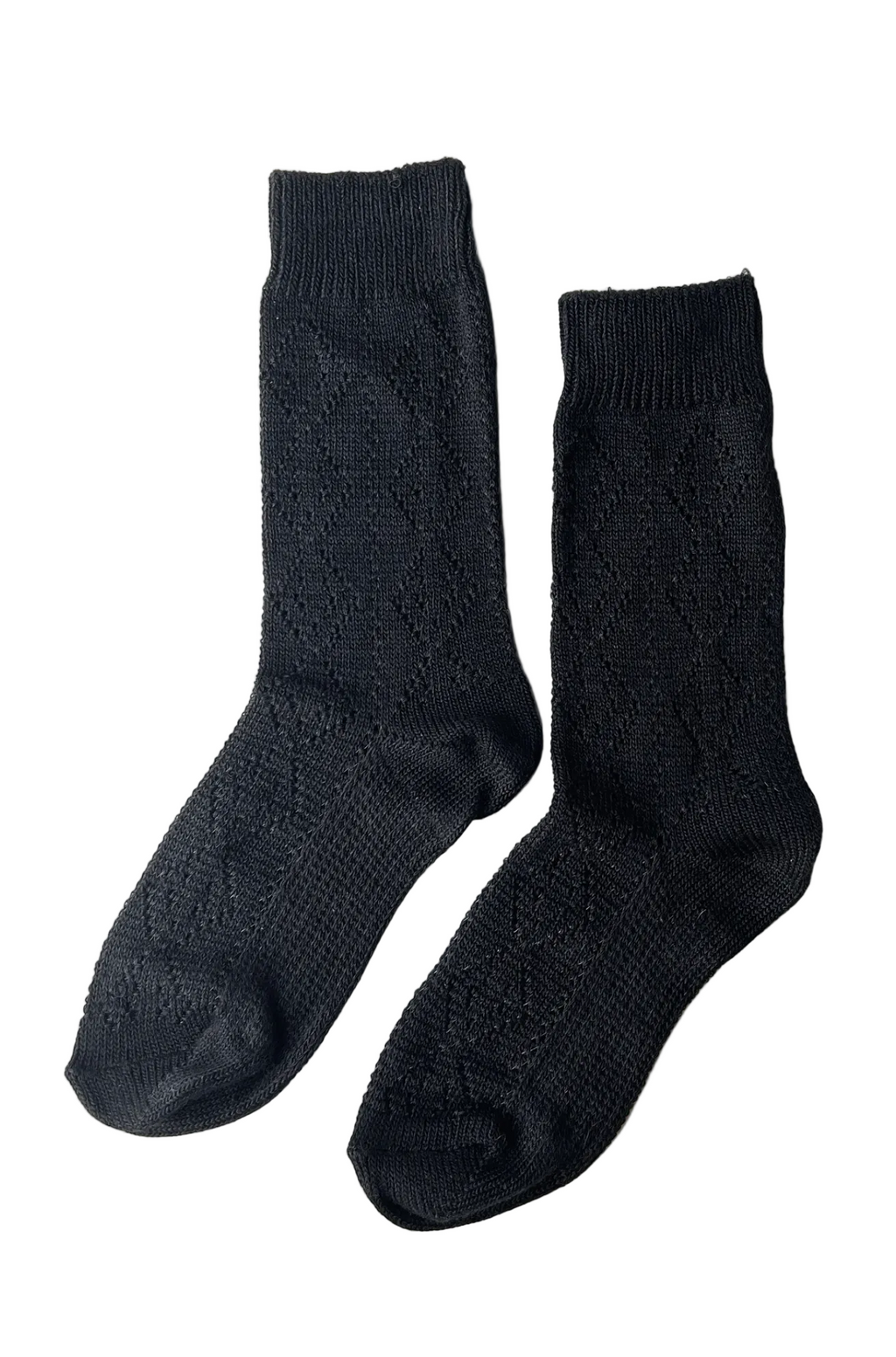 Model Eyelet Socks Jet Black