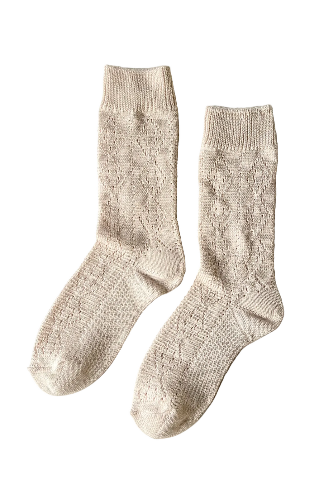 Model Eyelet Socks Oyster