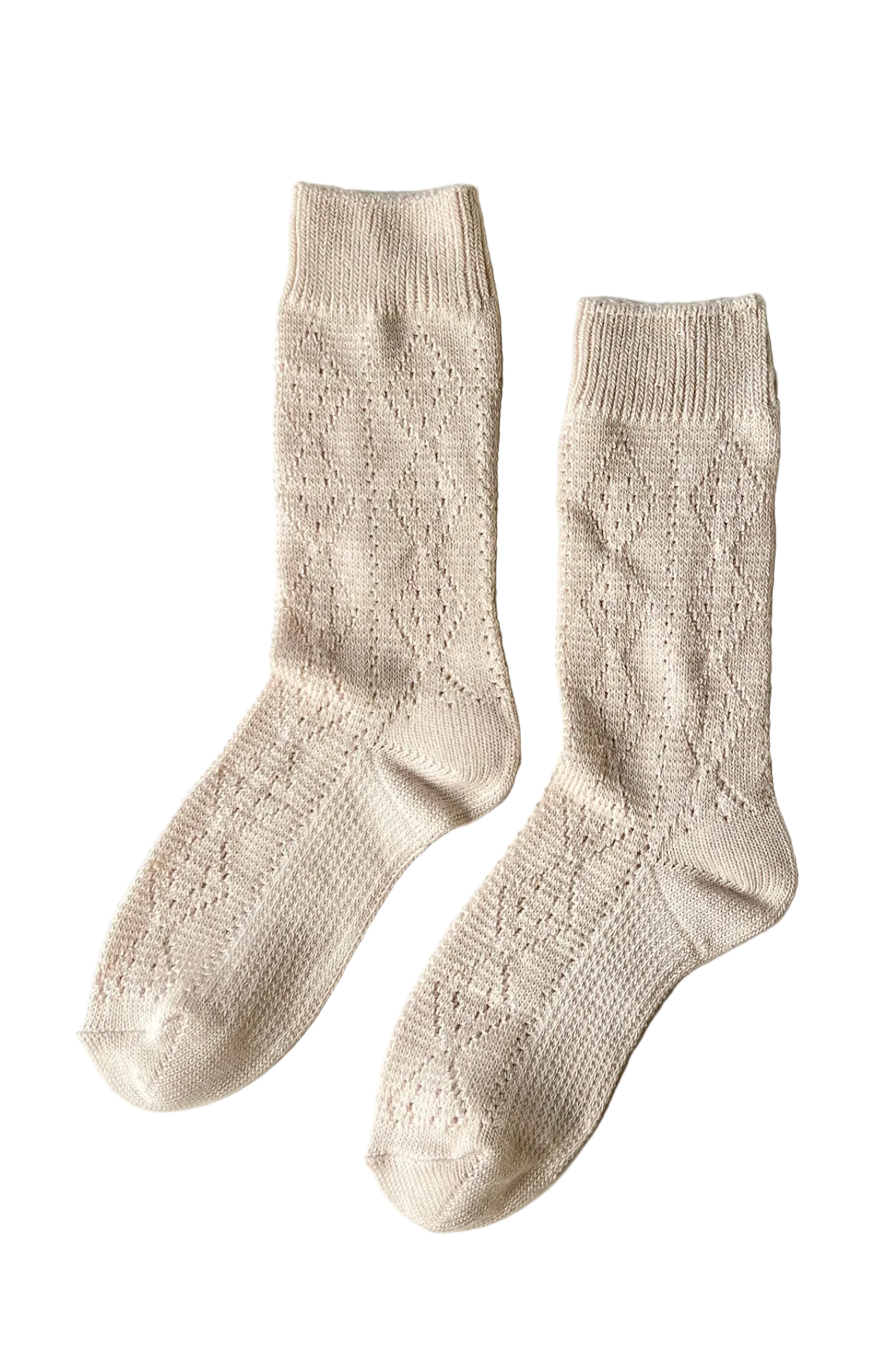 Model Eyelet Socks Oyster