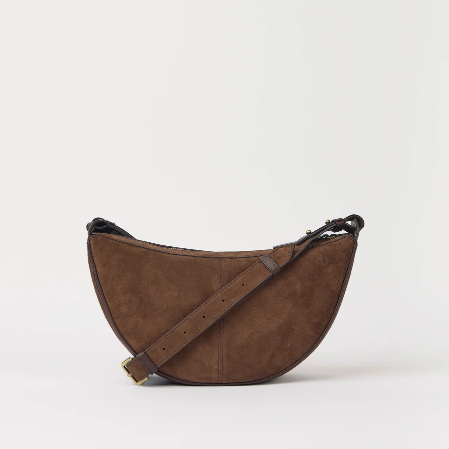 Leo Crossbody Chocolate Suede Classic Leather