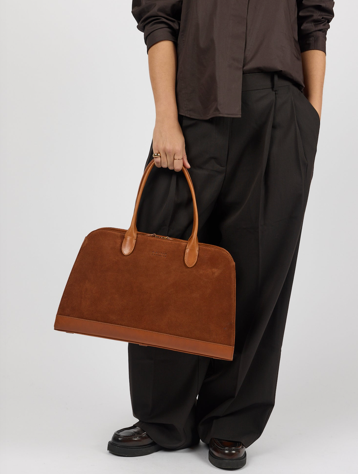 Alma Cognac Suede Classic Leather