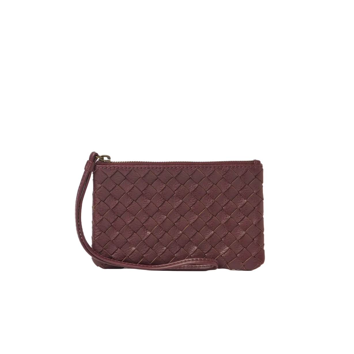 Lexi Midi Dark Cherry Woven Classic Leather