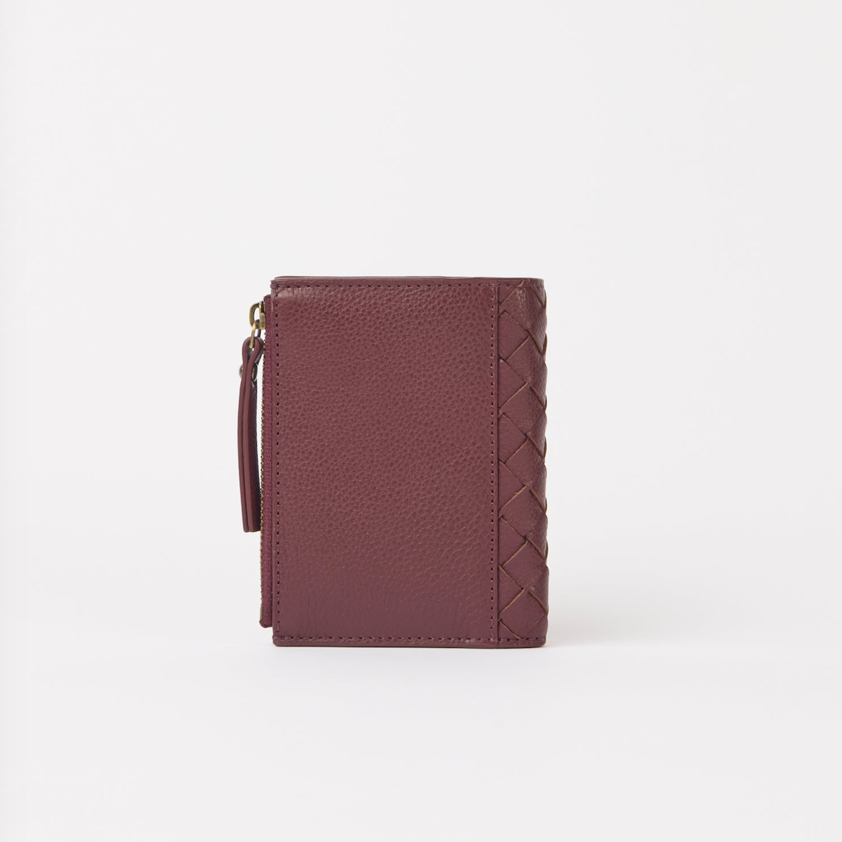 Jamie Wallet Dark Cherry Woven Classic Leather