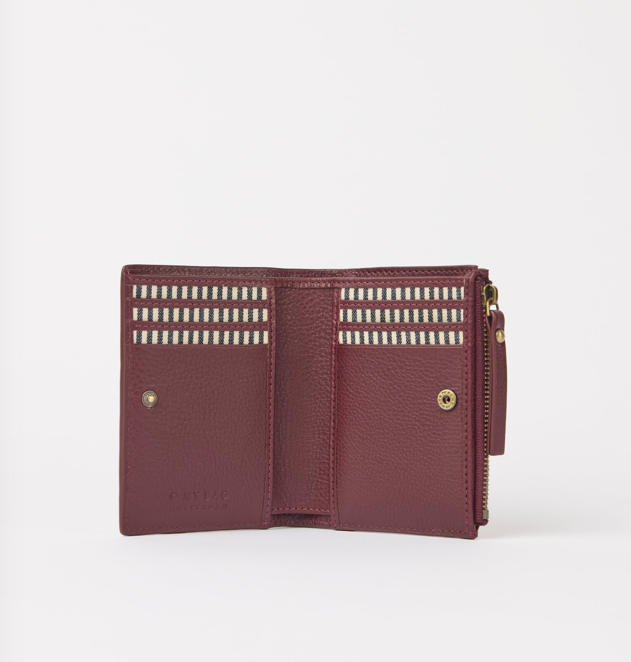 Jamie Wallet Dark Cherry Woven Classic Leather