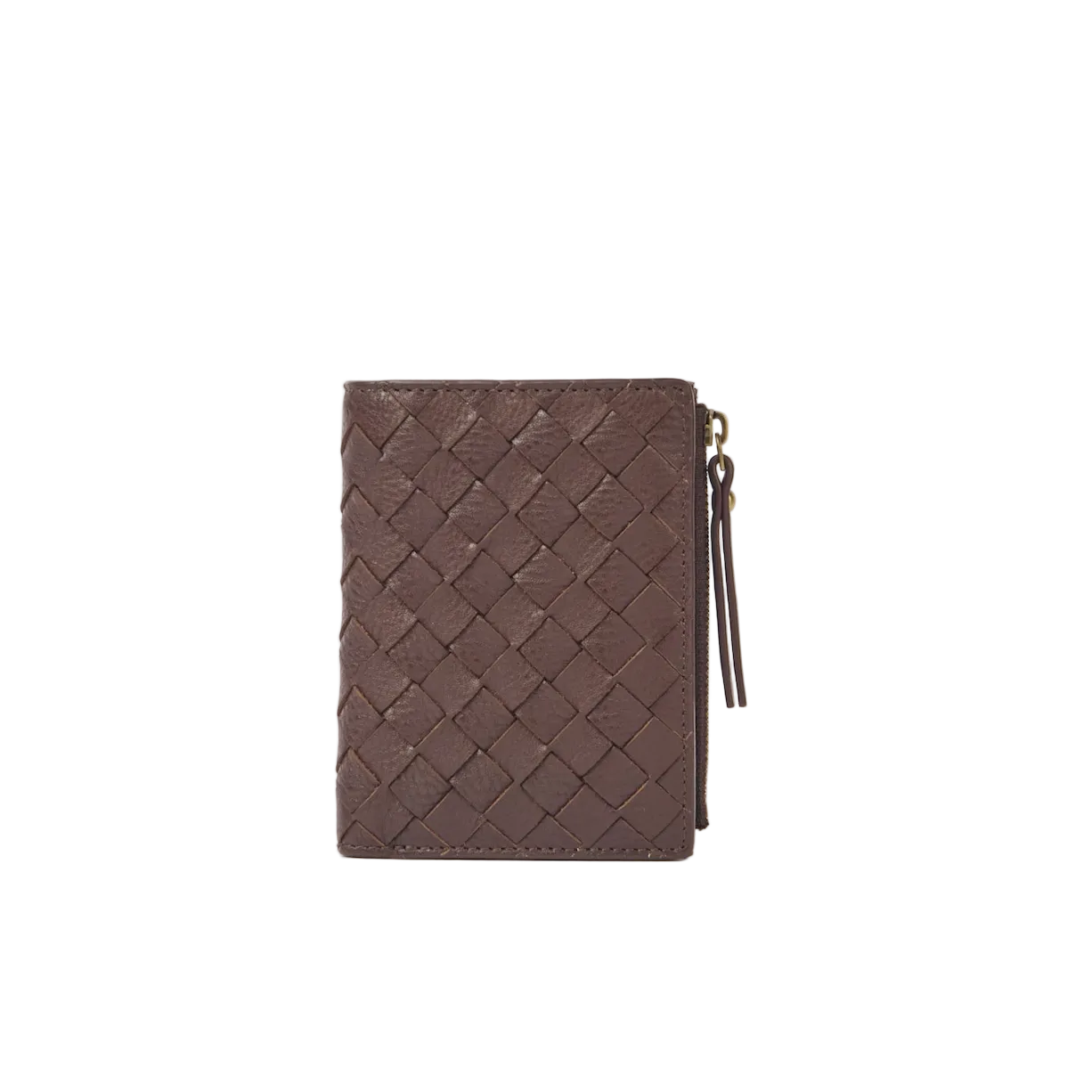 Jamie Wallet Chocolate Woven Classic Leather