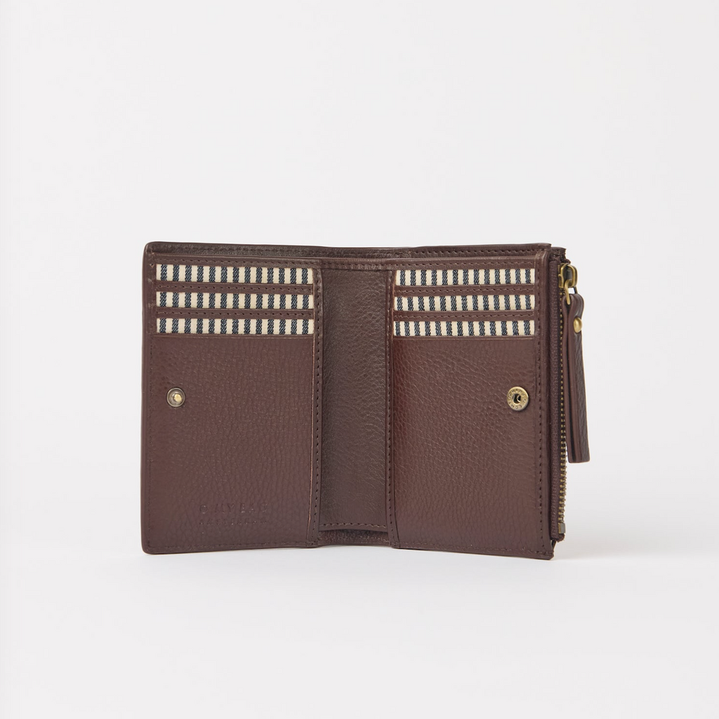 Jamie Wallet Chocolate Woven Classic Leather
