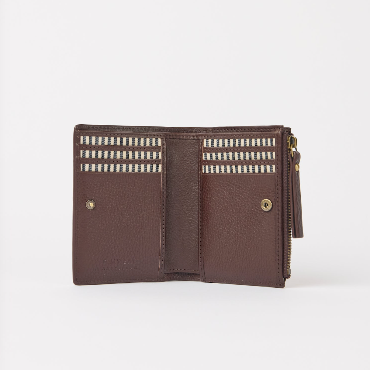 Jamie Wallet Chocolate Woven Classic Leather