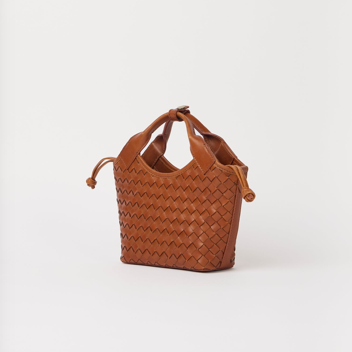 Mara Mini Cognac Woven Classic Leather
