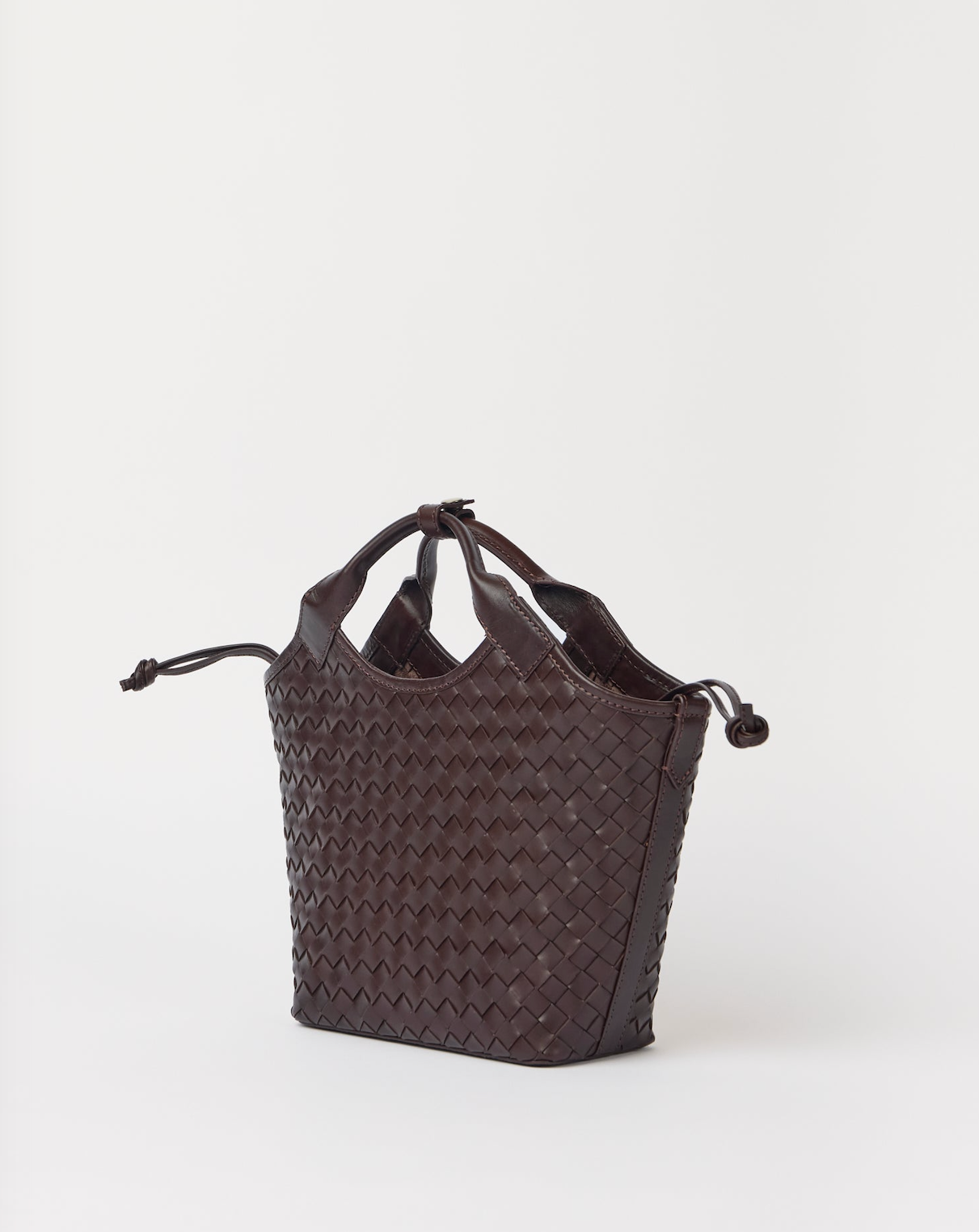 Mara Midi Chocolate Woven Classic Leather