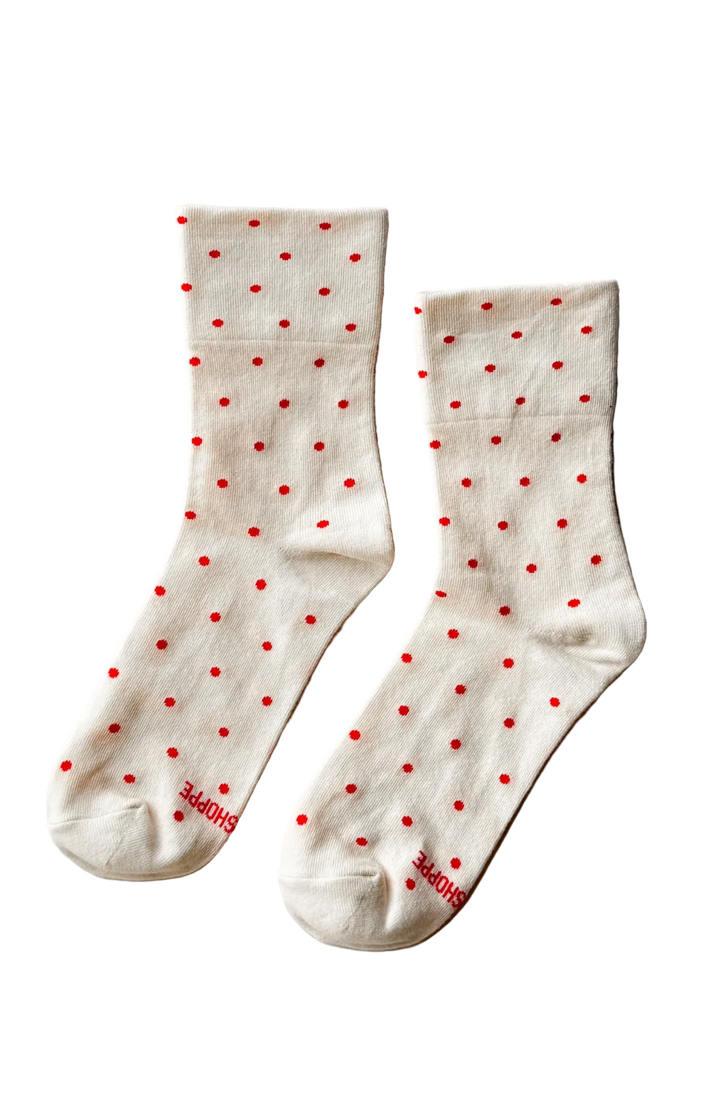 Sneaker Socks Polka Dot Red