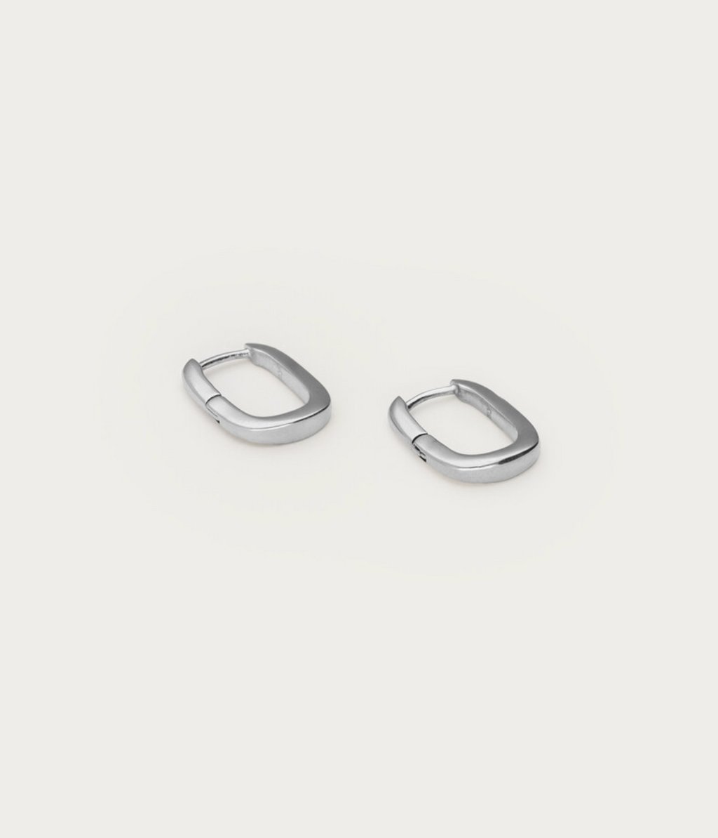 Oval Oorringen S Zilver